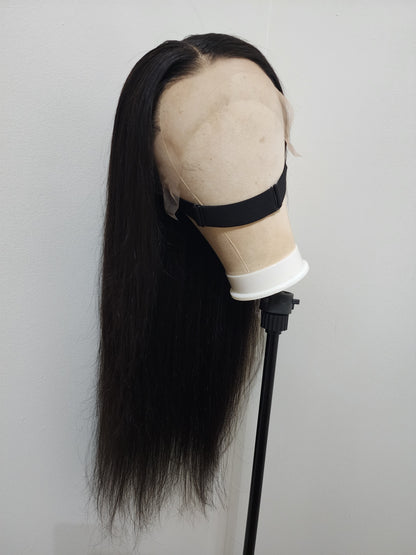 Straight 100% Human Hair HD Lace Frontal with Adjustable Band for Glueless Option