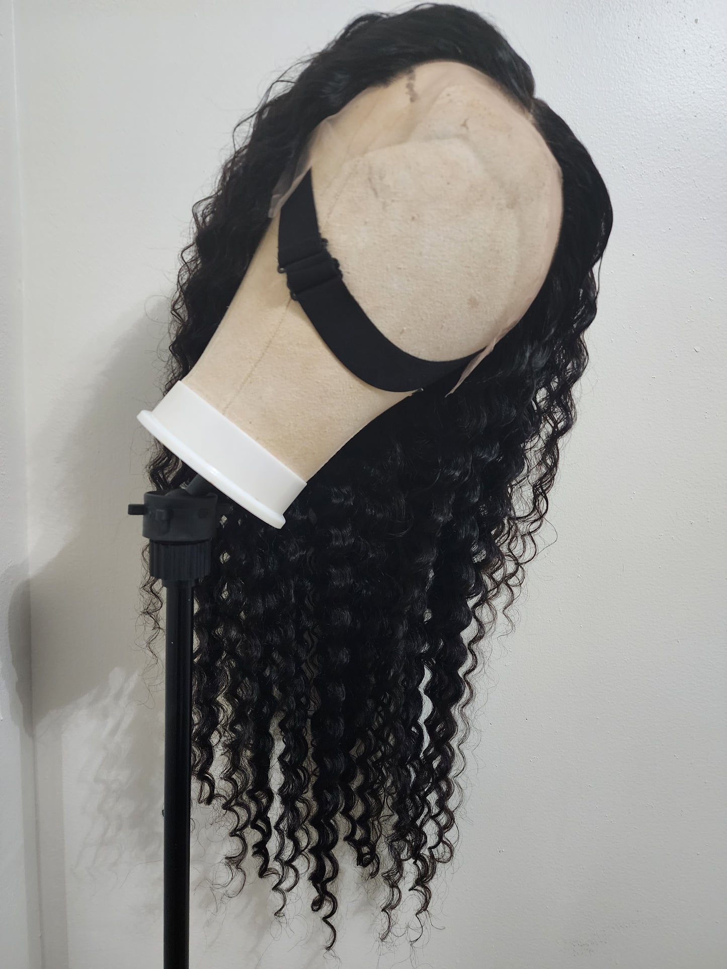 Deep-Wave 100% Human Hair HD Lace Frontal with Adjustable Band for Glueless Option