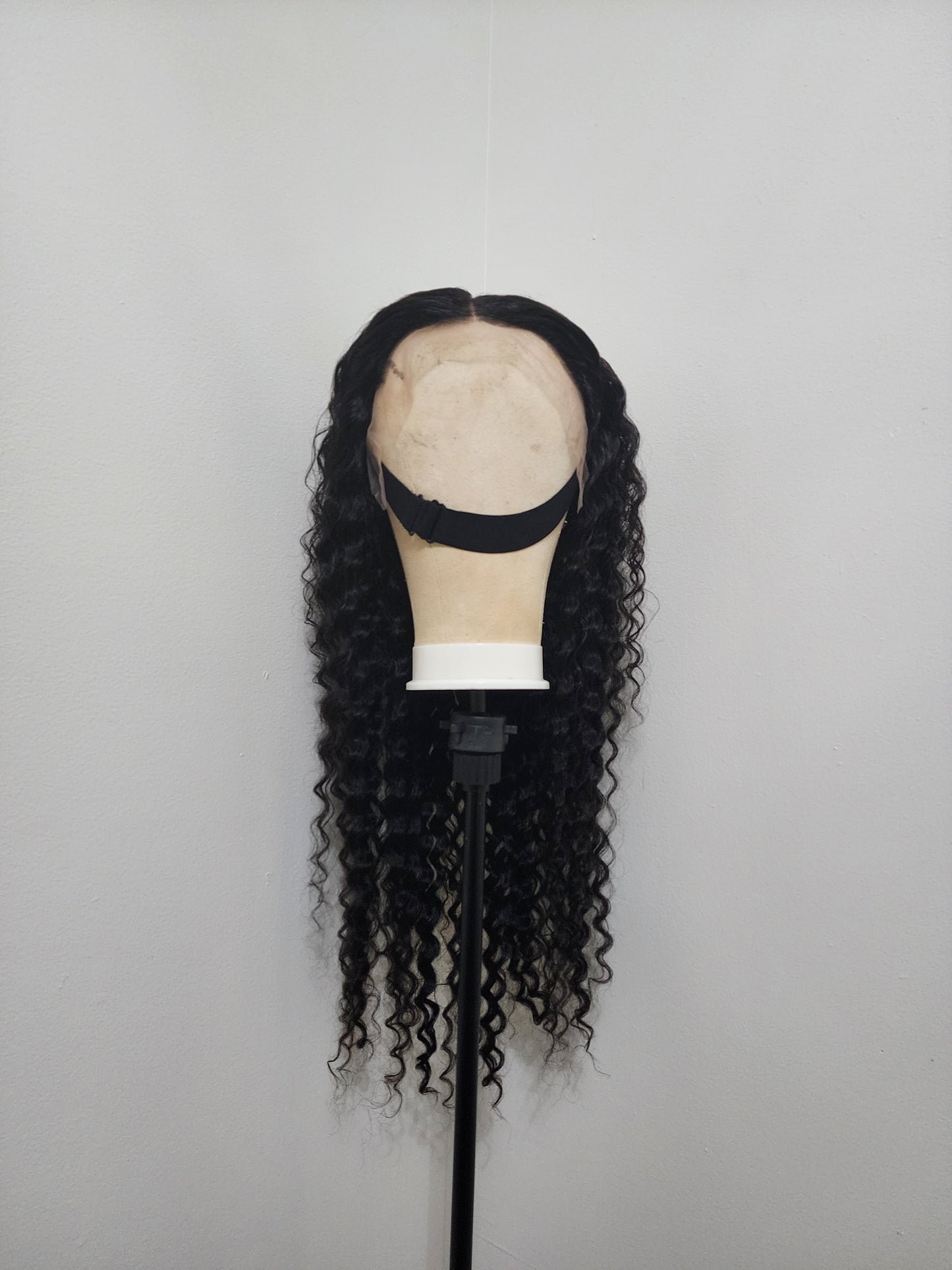 Deep-Wave 100% Human Hair HD Lace Frontal with Adjustable Band for Glueless Option